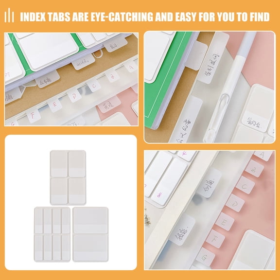 AURARMLET 280Pcs White Household Reading Strips Easy to Use Book Tabs for Note Taking and Labeling