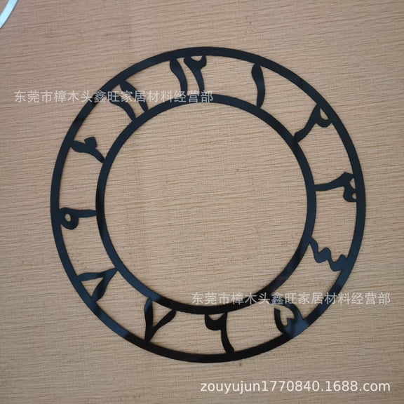 AURARMLET 2Pcs Self Adhesive Black Acrylic Mirror Clock Face Stickers Round Wall Decoration