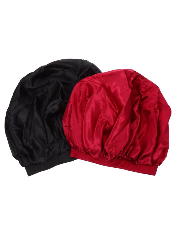 Satin Chemo Bonnets for Women, Soft Comfortable Cancer Headwear, Assorted Colors, 2 Pieces for Home Use