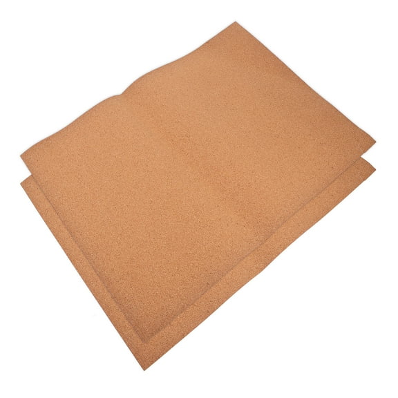 AURARMLET 2Pack Cabinet and Shelf Liners Cork Mats for Drawers and Cabinets Brown 15.7X11.8X0.04In