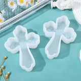 AURARMLET 2Pack Plaster Mould White Cross Candle Mold for Crafting Home