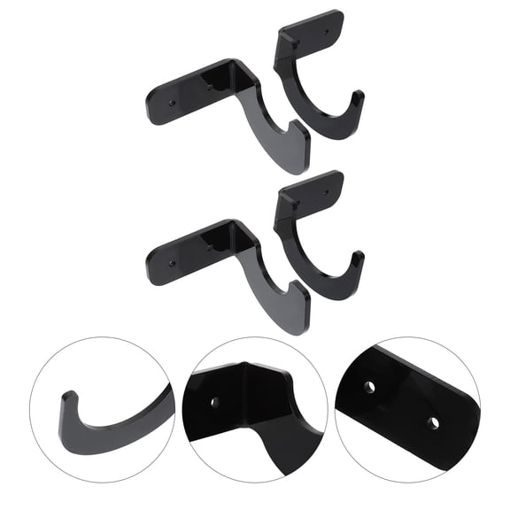 AURARMLET Bat Storage Rack Acrylic Bat Display Racks Black 2 Pairs