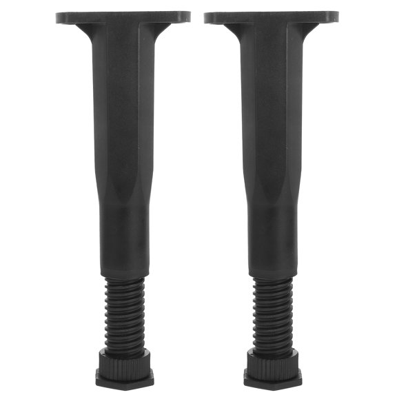 AURARMLET 2-Pack Adjustable Bed Frame Legs Black PP Material Height Adjustable Furniture Feet Replacement