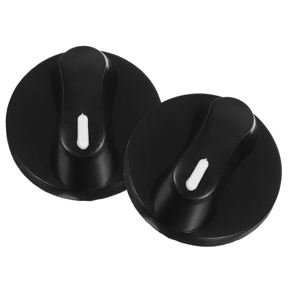 AURARMLET Set of 2 Black Plastic Replacement Knobs for Home Cooking Stove and Outdoor Barbecue Grill Accessories