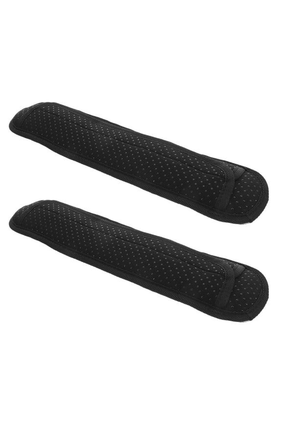 2-Pack Black Breathable Shoulder Strap Cushions for Backpacks, Hiking, Climbing, and Outdoor Comfort Support Pads