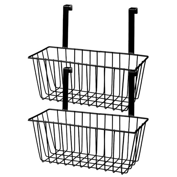 AURARMLET Set of 2 Hanging Basket Racks for Kitchen and Bathroom Sundries Storage