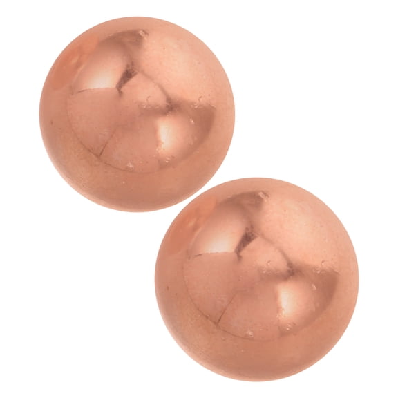 AURARMLET 2Pcs Rose Gold Brass Birdbath Balls for Outdoor Garden Pond and Yard Decor