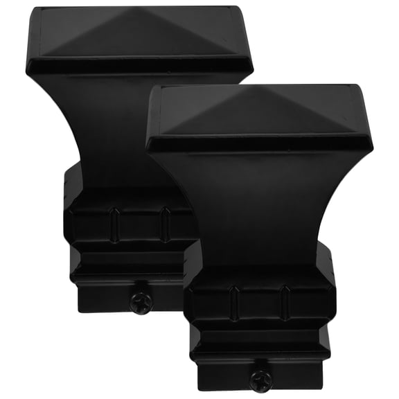 AURARMLET 2-Pack Black Rod Finials for Window Treatments, Decorative End Caps to Prevent Curtain Slippage and Enhance Home Decor