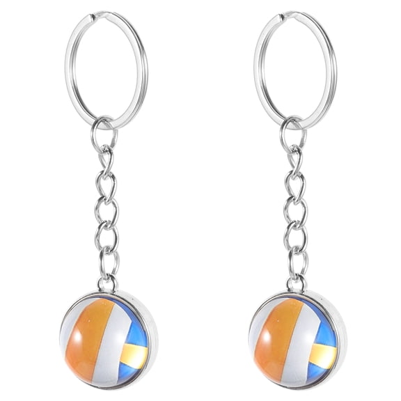 AURARMLET 2Pcs Decorative Key Chain Volleyball Pendant for Bags and Luggage Multi-Function 3.14x0.9x0.9in