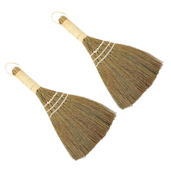 AURARMLET Desktop Brush Dust Brush Miscanthus 2Pcs for Bookshelves Cleaning