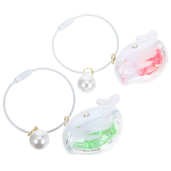 AURARMLET 2Pcs Dolphin Charm Keychain in Assorted Colors Durable Plastic Ocean Animal Bag Pendant