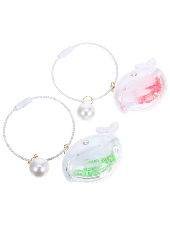 2Pcs Dolphin Charm Keychain Plastic Ocean Animal Bag Pendant Accessory