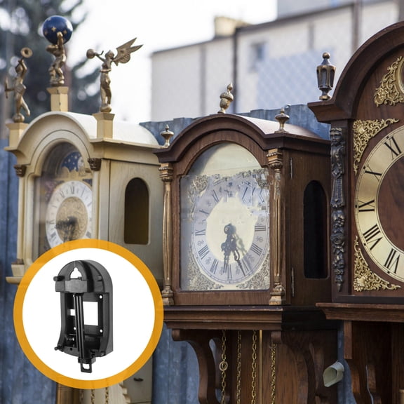 AURARMLET 2-Pack Black Pendulum Clock Movement Kit with Plastic Drive, Easy to Install Replacement for Wall Clocks