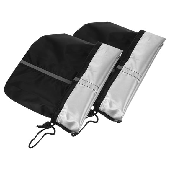 AURARMLET 2Pcs Car Rear View Mirror Covers Black Oxford Cloth Protective Shields