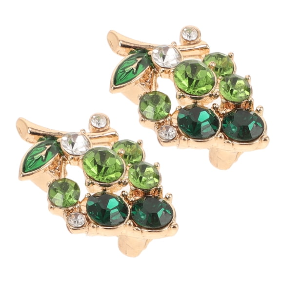 AURARMLET 2Pcs Precision Crafted Green Grape Brooch Pins for Fashion and Clothing Decor
