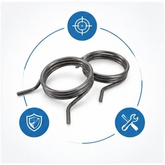 AURARMLET 2Pcs Forklift Operating Handle Spring Dark Grey with Enhanced Elasticity for Stable Performance