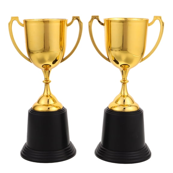 AURARMLET Set of 2 Plastic Trophy Awards in Color for Academic Achievements and Competition Victories