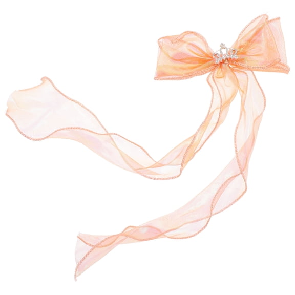 AURARMLET 2Pcs Hair Bows for Women Orange Lace Bow Hair Accessories for Formal Occasions