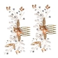 thumbnail image 1 of AURARMLET 2Pcs Golden Bridal Hair Combs Versatile Elegant Hair Pieces for Wedding Decoration, 1 of 8