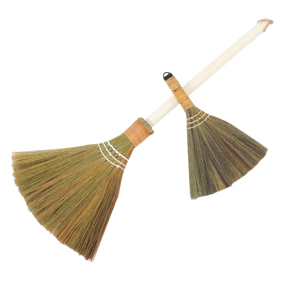 AURARMLET Multi Color Handmade Broom Soft Bristles for Hardwood Floors