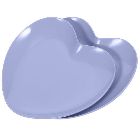 AURARMLET 2Pcs Heart Shaped Jewelry Storage Plate Stainless Steel Vanity and Desktop Organizer