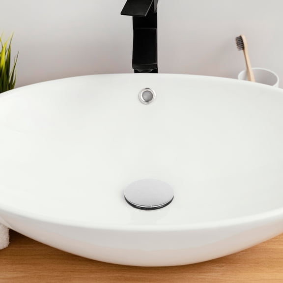 AURARMLET Set of 2 Heavy Duty White Sink Drain Plugs for Bathroom and Kitchen with Quick Drainage Feature