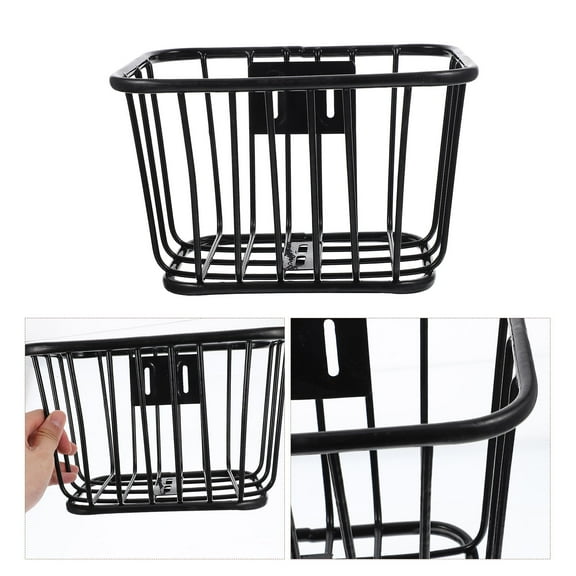 AURARMLET 2-Pack Iron Metal Bike Storage Baskets with Practical Design for Cycling and Outdoor Use