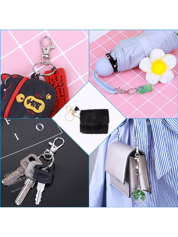 2 Pcs Black Velvet Purse Key Holder, Candy Color Mini Wallet Storage Pouch for Keys, , Cash and Small Items