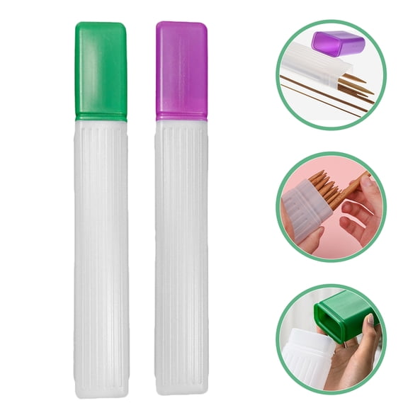 AURARMLET 2-Pack Plastic Knitting Needle Storage Cases Sewing Tool Organizer for Daily Use