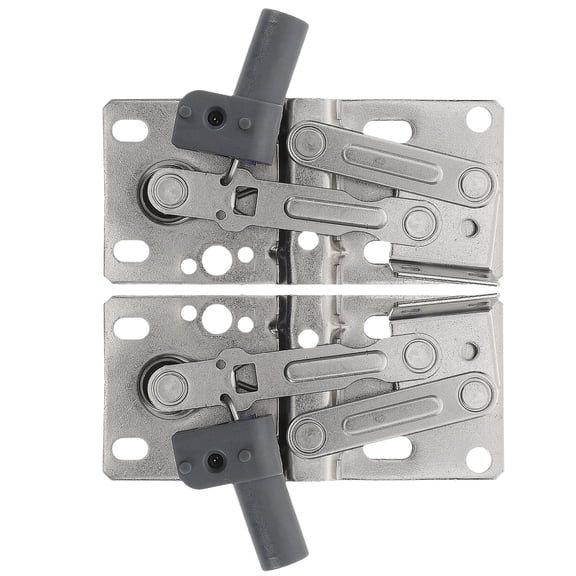 AURARMLET 2Pcs Load Bearing Spring Buffer Hinges Silver Hidden Hardware for Self Closing Cabinet Doors