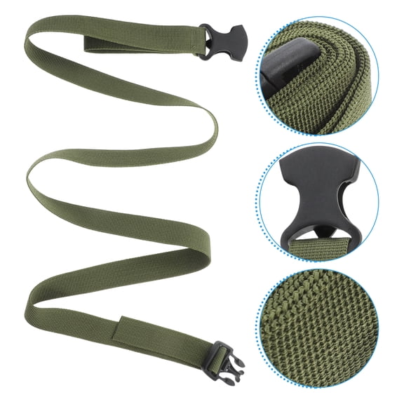AURARMLET Set of 2 Olive Green Straps with Buckles for Securing Items and Travel Use