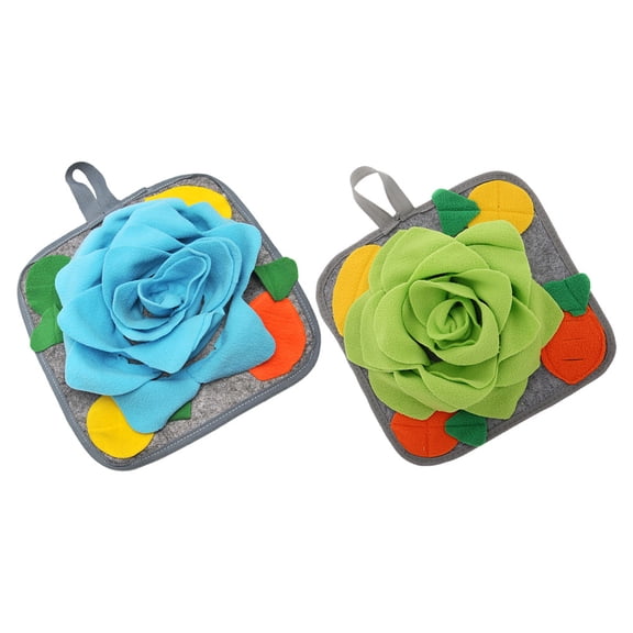 AURARMLET 2Pcs Pet Enrichment Snuffle Mat Washable Feeding and Training Mat for Rabbits Hamsters