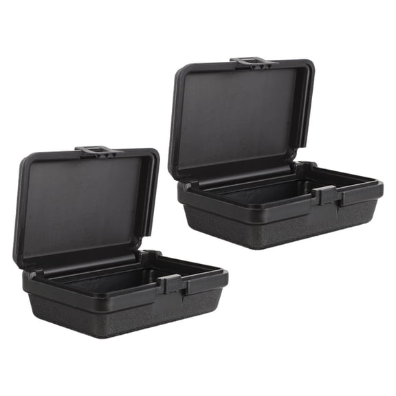 AURARMLET 2-Pack Portable Tool Storage Case, Black Plastic, Ideal for Mechanics and