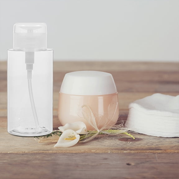 AURARMLET 2-Pack Transparent Pump Bottles for Liquids Leak Proof Pressing Bottles Travel Friendly for Women