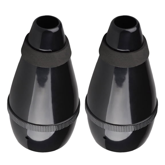 AURARMLET 2Pcs Quality Replacement Plastic Trumpet Mute Sleek Design Black Finish