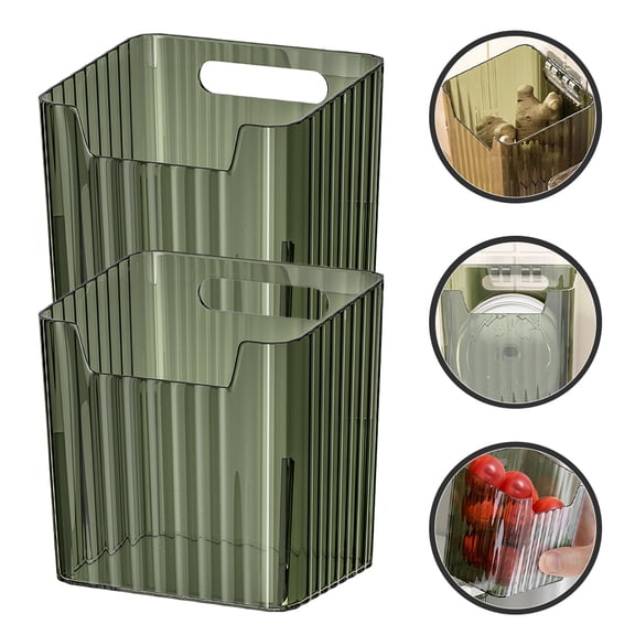 AURARMLET 2- Refrigerator Accessories Storage Box with Rounded Edges for Fridge Organization and Kitchen Storage