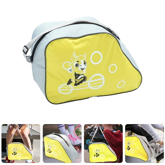 AURARMLET 2-Pack Yellow Multi-Functional Skating Shoe Containers for Roller Skates and Ice Skates Storage