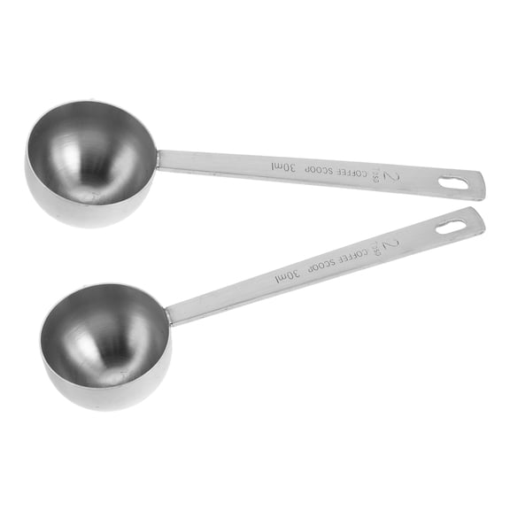 AURARMLET 2Pcs Stainless Steel Measuring Spoon for Baking Coffee Beans Flour Protein Powder and Dry Ingredients