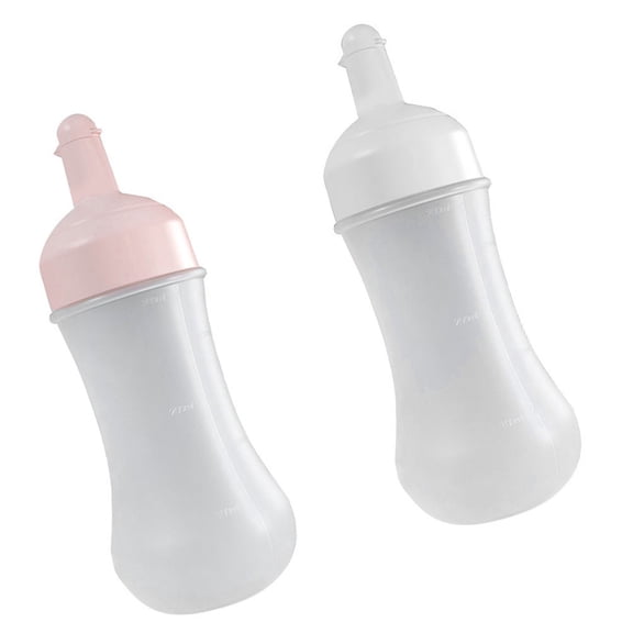 AURARMLET Set of 2 Transparent Salad Dressing Bottles with Assorted Colors, Easy Squeeze Design and Measuring Marks for Sauces