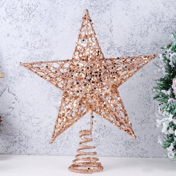 AURARMLET 2-Pack Small Iron Tree Toppers for Holiday Decoration and Festive Atmosphere Enhancement