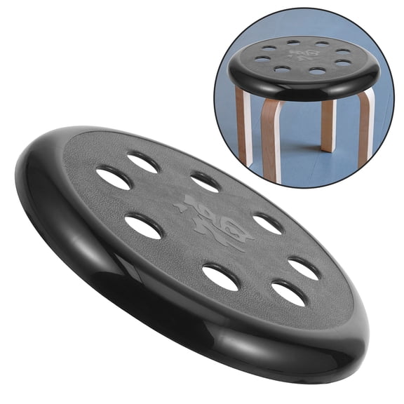 AURARMLET 2-Pack Black Plastic Replacement Bar Stool Seats Smooth Round Covers Stool Repair Accessories