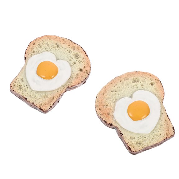 AURARMLET 2Pcs Toast Fridge Magnet Resin Magnet Adsorption for Home Decoration