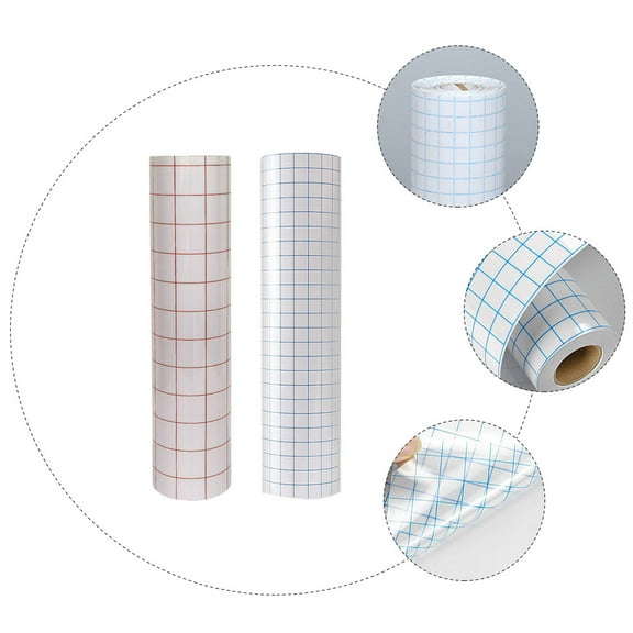 AURARMLET 2Pcs Transfer Film for PVC Roll Transparent Grid Overlay for Drawing and Sign Making