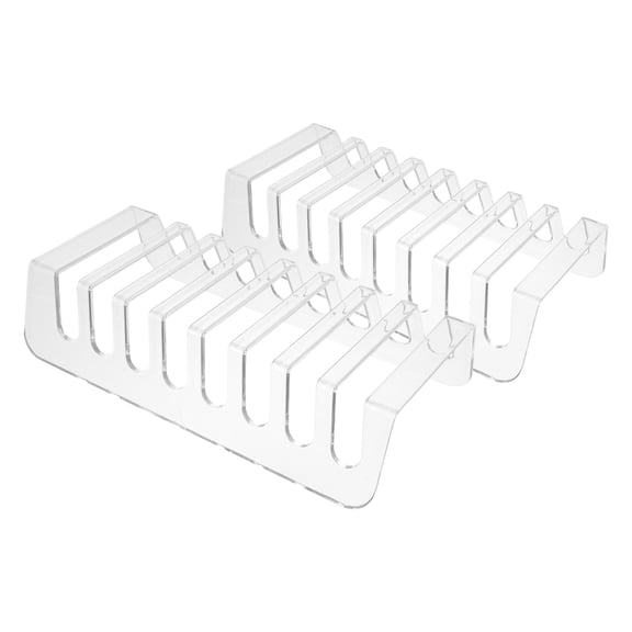 AURARMLET 2Pcs Transparent Dvd Display Rack with Space Saving Structure for Media Storage