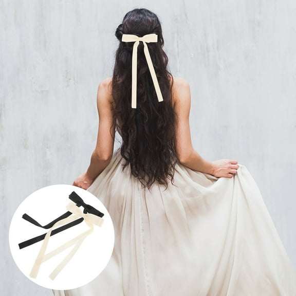 AURARMLET 2Pcs Versatile Bow Ribbon Hair Clips Perfect for Fashionable Hair Accessories and Events