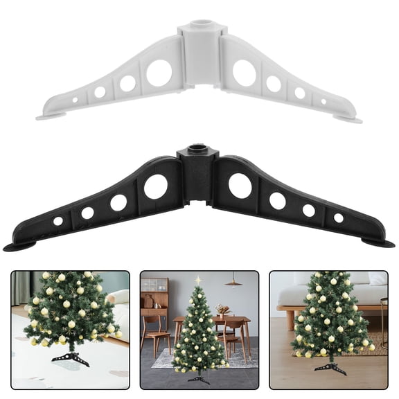 AURARMLET 2Pcs Versatile Plastic Xmas Tree Holder Stand for Artificial Tree with Stable Home Support