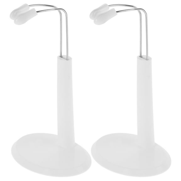 AURARMLET Set of 2 White Figurine Display Stands with Detachable Design for Easy and Convenient Use