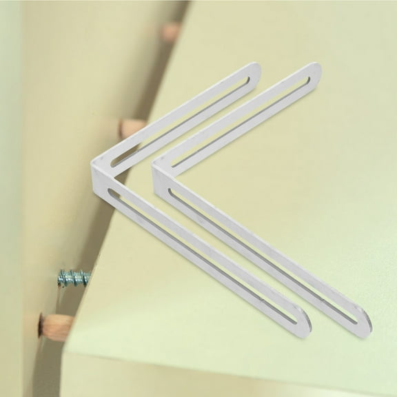 AURARMLET 2Pcs Stainless Steel Adjustable Right Angle L Bracket for Shelf Support and Corner Braces
