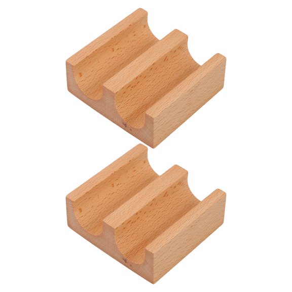 AURARMLET 2Pcs Wood Sushi Holder U Shaped Serving Rack Khaki for Stylish Sushi Presentation
