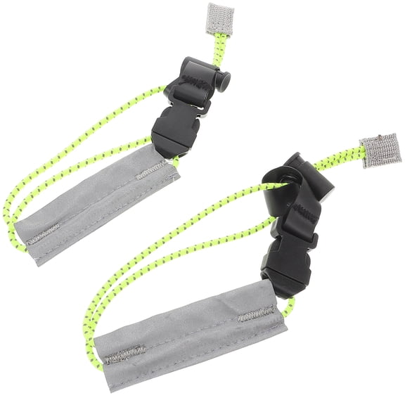 AURARMLET 2Pcs Yellow Reflective Cycling Pant Leg Bands with Elastic Comfortable Fit